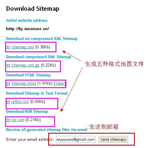 网站地图（sitemap.xml）的制作的方法