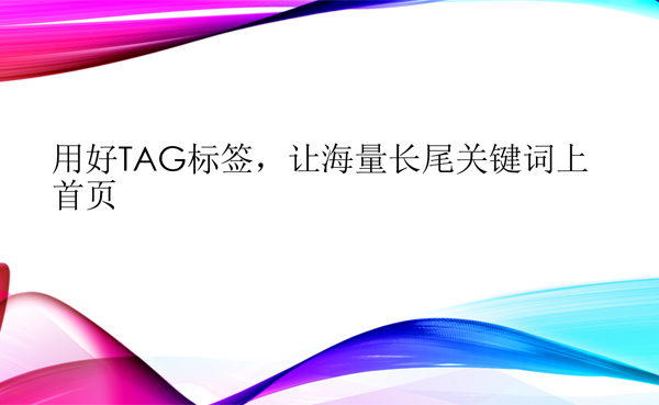 用好TAG标签，让海量长尾关键词上首页